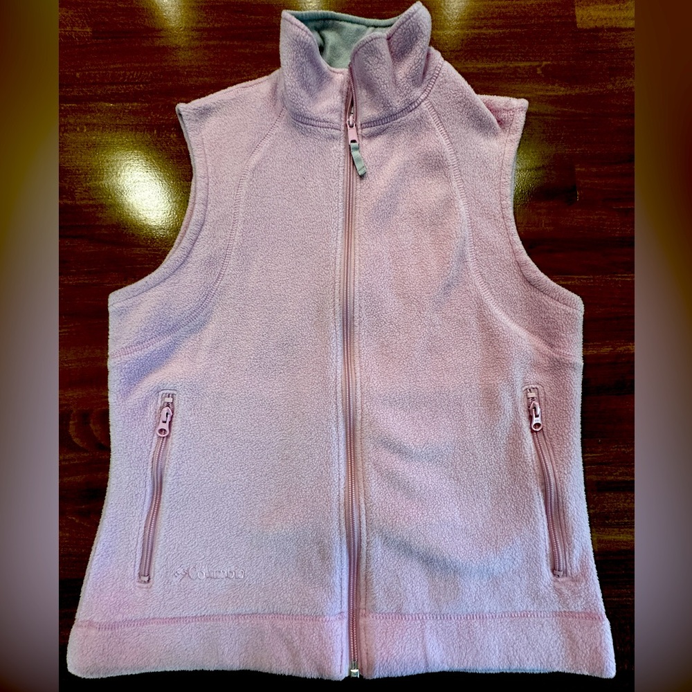 Columbia Pink Quilted Fleece Vest